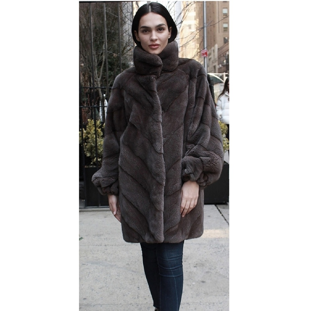 Demi cross mink fur coats
